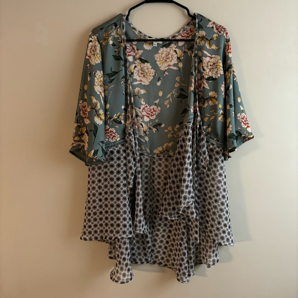 Womens Long Loose Fit Mesh Crochet Kimono Kori Cardigan Size L